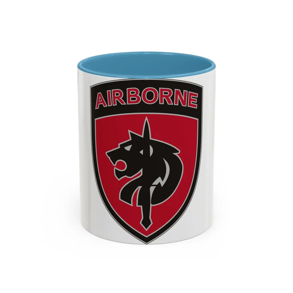 Special Operations Command Africa (U.S. Army) Accent Coffee Mug 11oz Light Blue - Go Mug Yourself