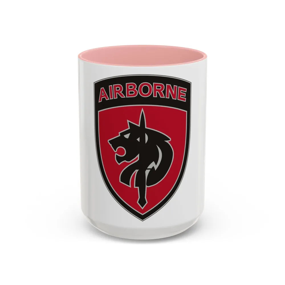 Special Operations Command Africa (U.S. Army) Accent Coffee Mug 15oz Pink - Go Mug Yourself