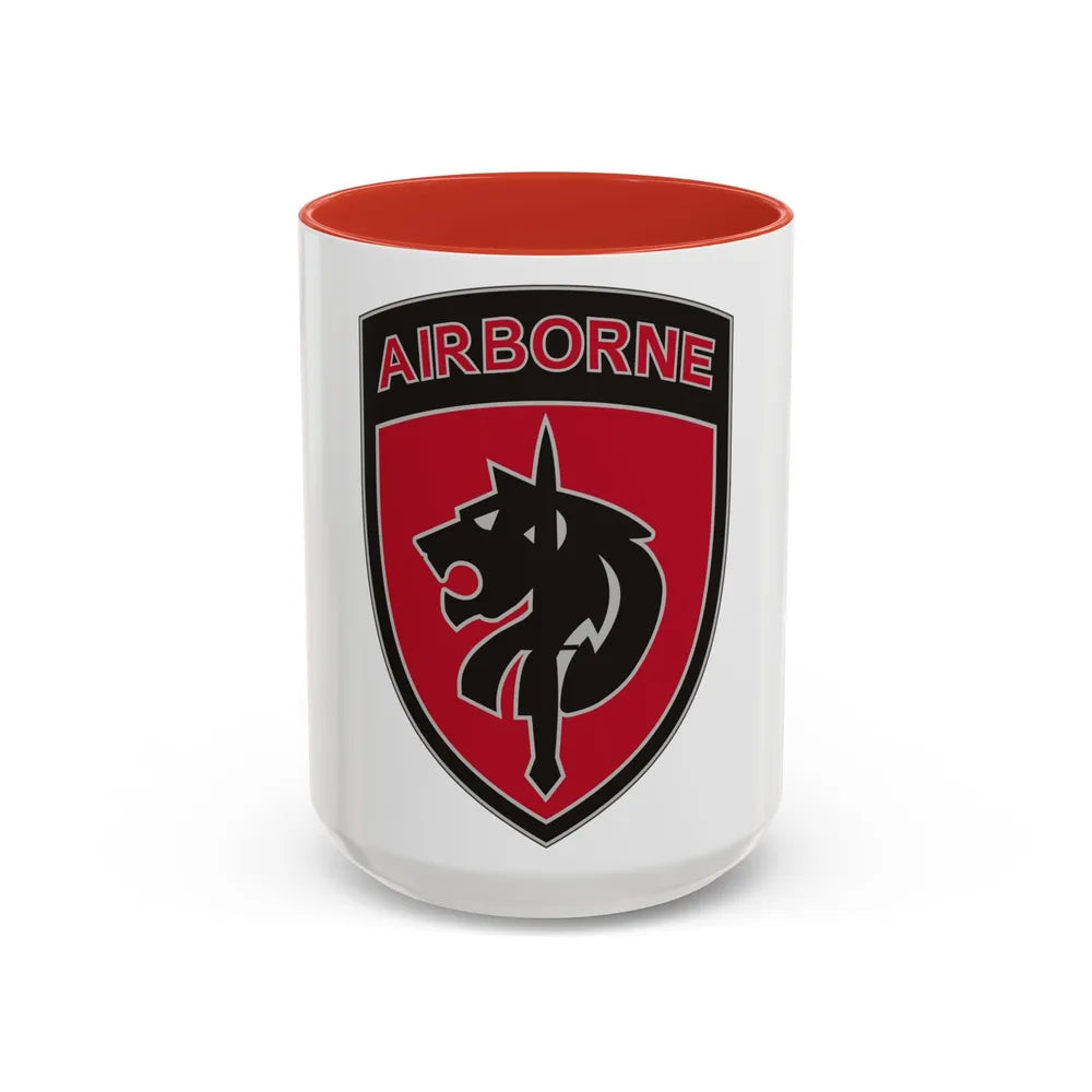 Special Operations Command Africa (U.S. Army) Accent Coffee Mug 15oz Red - Go Mug Yourself