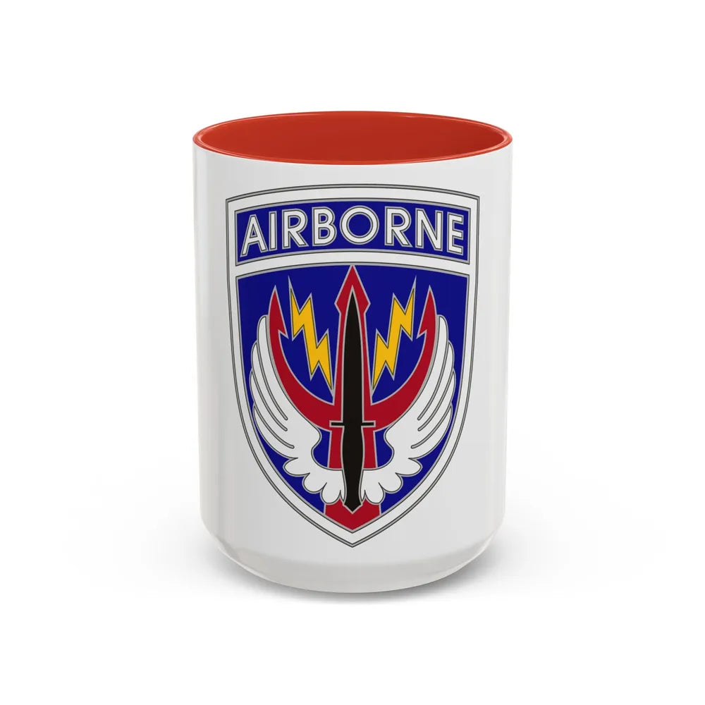 Special Operations Command Central (U.S. Army) Accent Coffee Mug 15oz Red - Go Mug Yourself