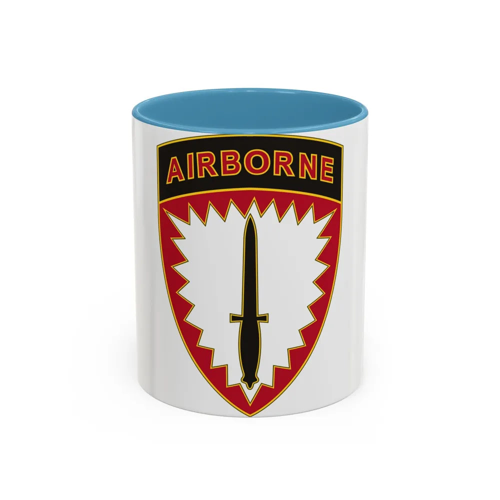 Special Operations Command Europe (U.S. Army) Accent Coffee Mug 11oz Light Blue - Go Mug Yourself
