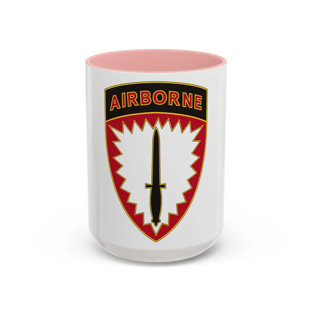 Special Operations Command Europe (U.S. Army) Accent Coffee Mug 15oz Pink - Go Mug Yourself