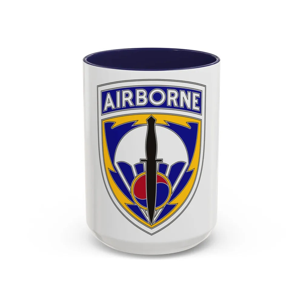 Special Operations Command Korea (U.S. Army) Accent Coffee Mug 15oz Navy - Go Mug Yourself