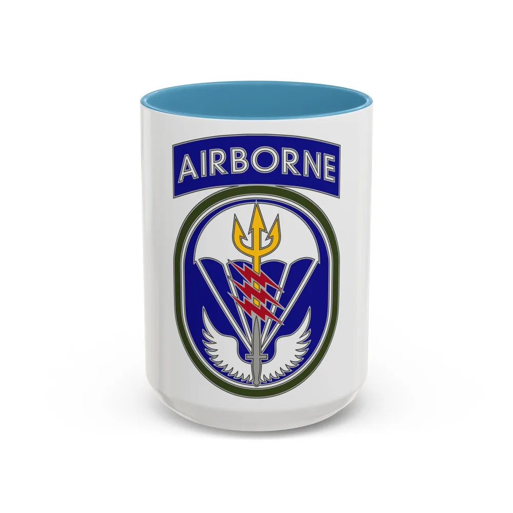 Special Operations Command South (U.S. Army) Accent Coffee Mug 15oz Light Blue - Go Mug Yourself