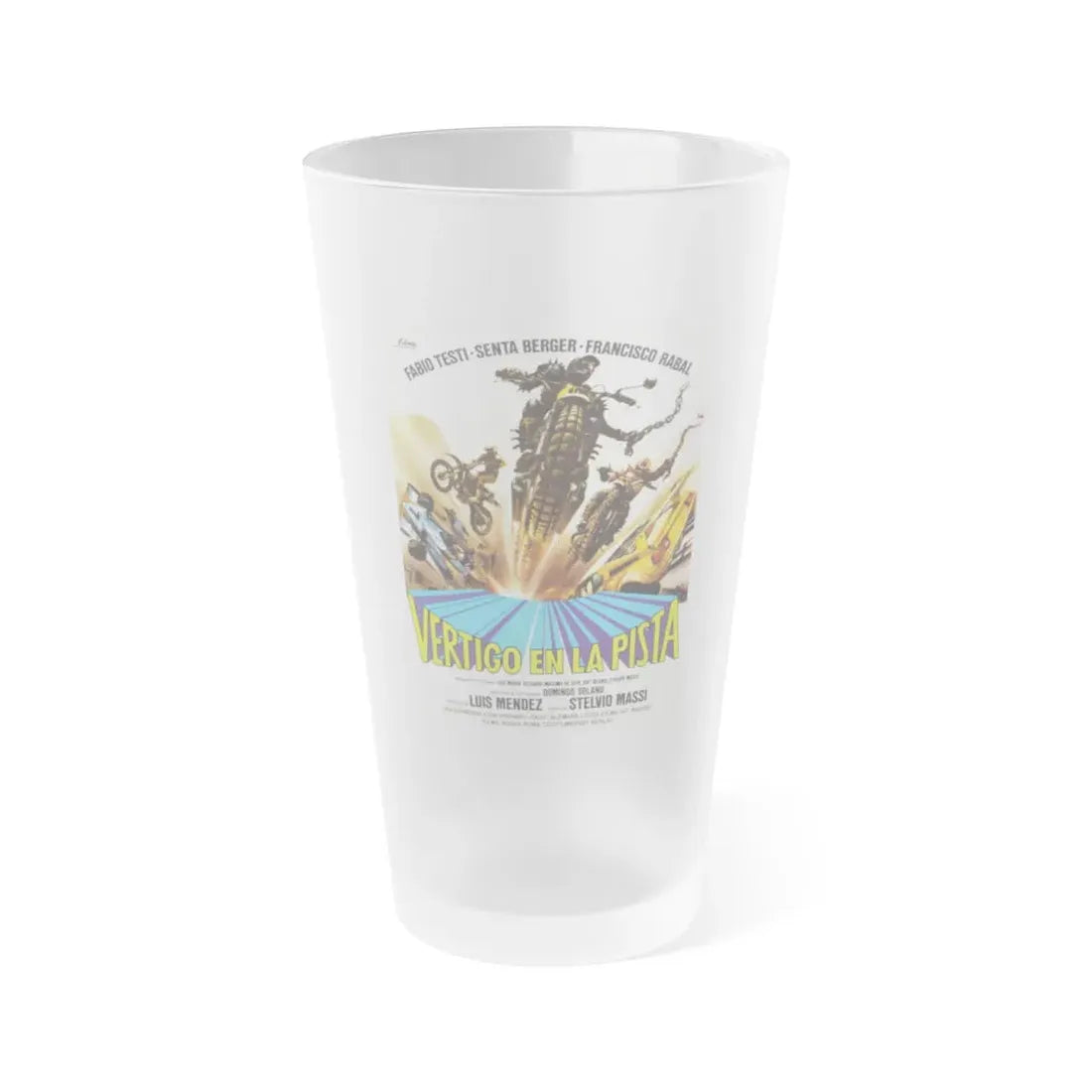 SPEED DRIVER 1980 Movie Poster - Frosted Pint Glass 16oz 16oz Frosted - Go Mug Yourself