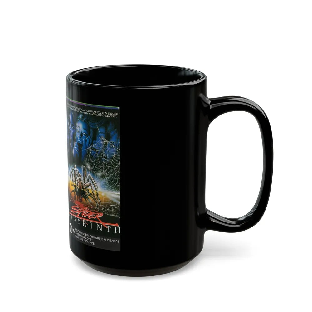 SPIDER LABYRINTH (VHS COVER) - Black Coffee Mug-Go Mug Yourself