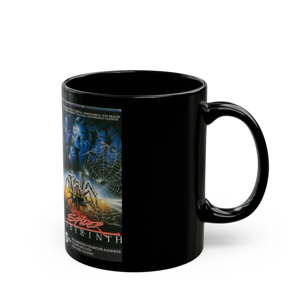 SPIDER LABYRINTH (VHS COVER) - Black Coffee Mug-Go Mug Yourself
