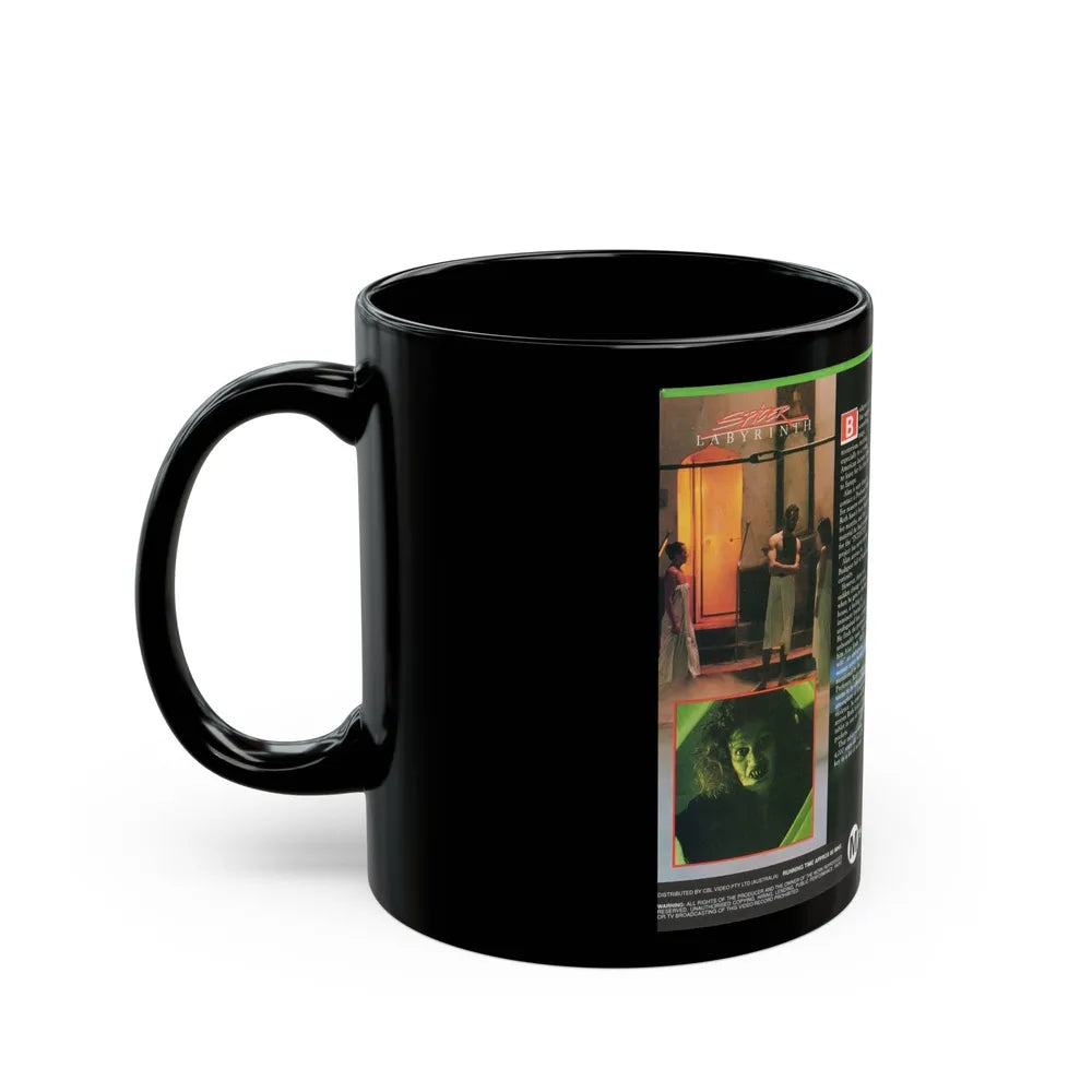 SPIDER LABYRINTH (VHS COVER) - Black Coffee Mug-Go Mug Yourself