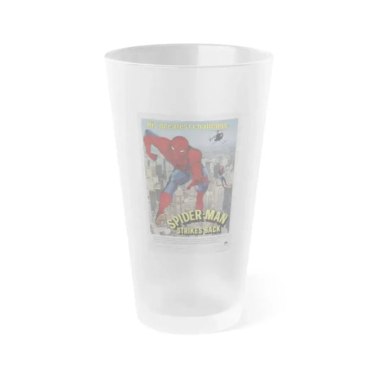 SPIDER-MAN STRIKES BACK 1976 Movie Poster - Frosted Pint Glass 16oz 16oz Frosted - Go Mug Yourself