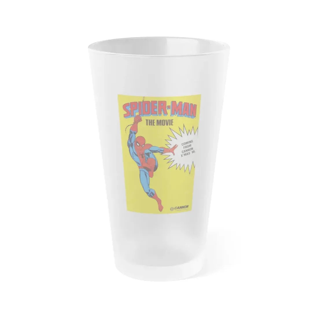 SPIDER-MAN THE MOVIE (UNRELEASED MOVIE) Movie Poster - Frosted Pint Glass 16oz 16oz Frosted - Go Mug Yourself