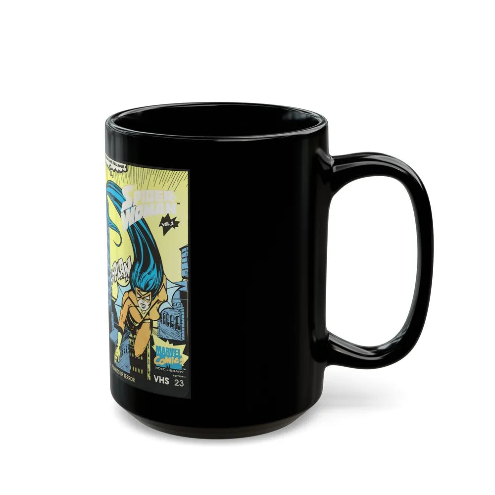 SPIDER WOMAN (VHS COVER) - Black Coffee Mug-Go Mug Yourself