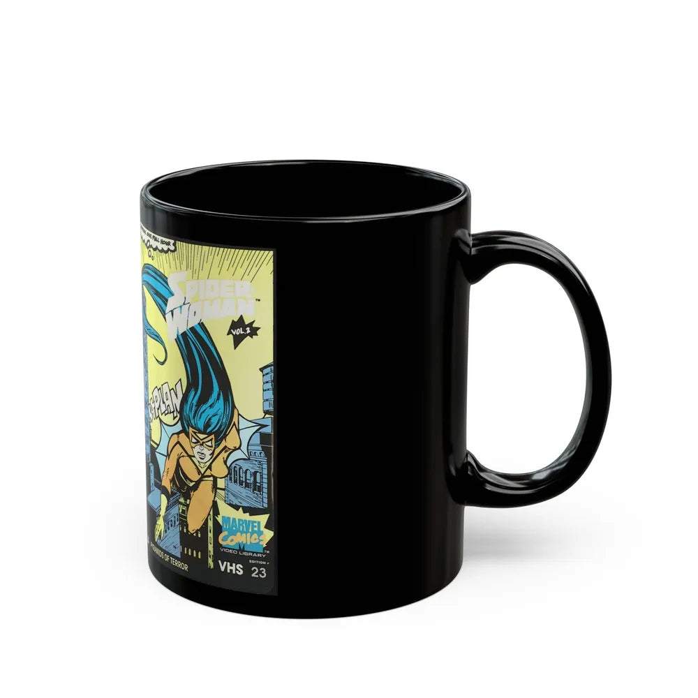 SPIDER WOMAN (VHS COVER) - Black Coffee Mug-Go Mug Yourself