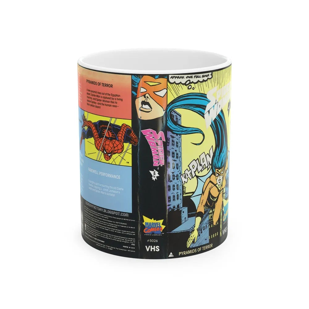 SPIDER WOMAN (VHS COVER) - White Coffee Mug-11oz-Go Mug Yourself