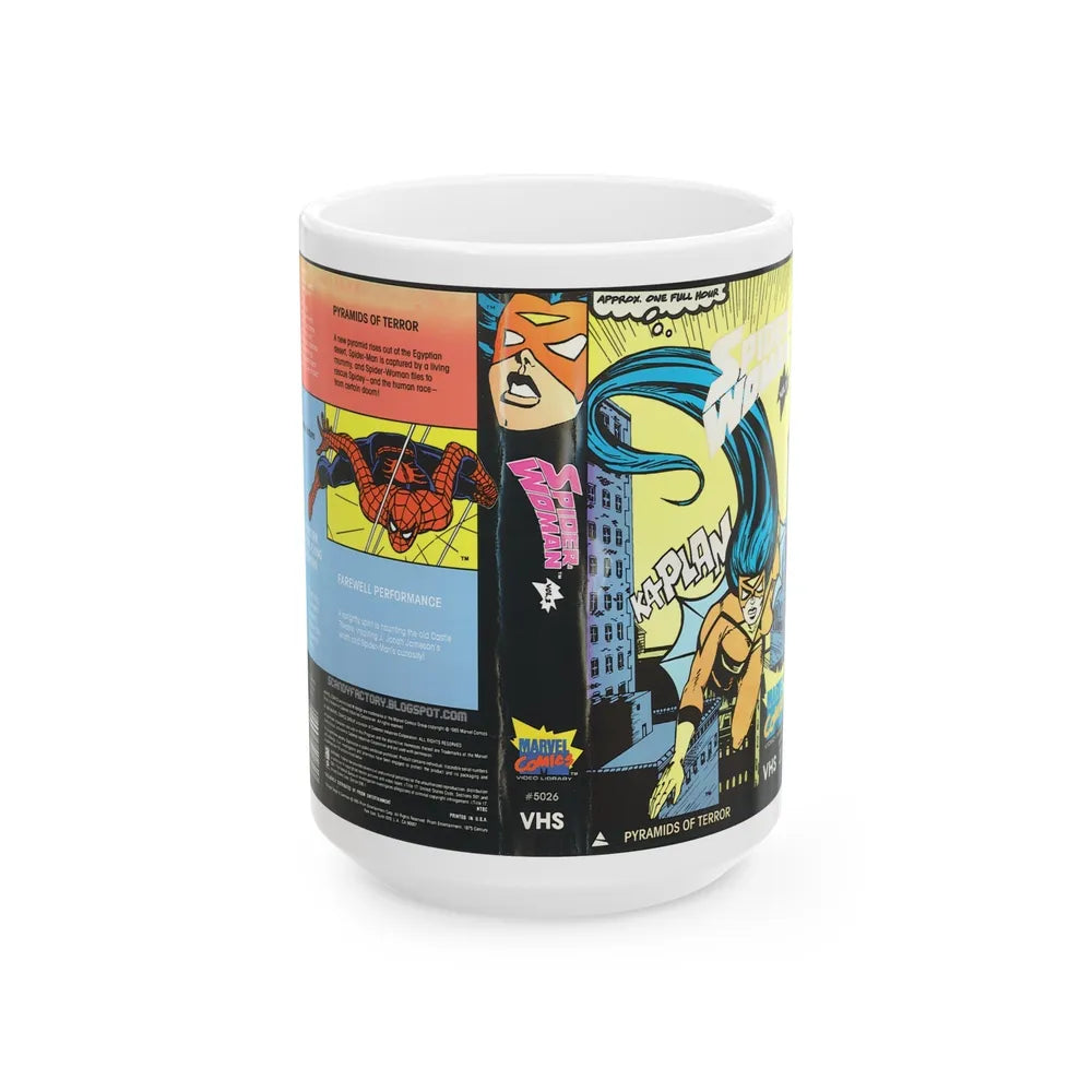 SPIDER WOMAN (VHS COVER) - White Coffee Mug-15oz-Go Mug Yourself