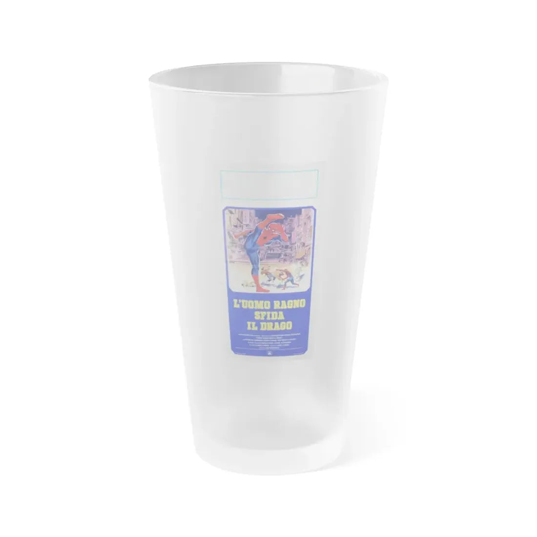 SPIDERMAN THE DRAGON'S CHALLENGE (ITALIAN) 1979 Movie Poster - Frosted Pint Glass 16oz 16oz Frosted - Go Mug Yourself