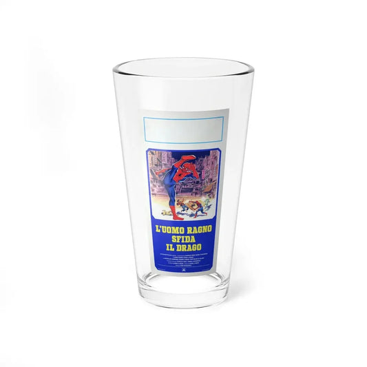 SPIDERMAN THE DRAGON'S CHALLENGE (ITALIAN) 1979 Movie Poster - Pint Glass 16oz 16oz - Go Mug Yourself