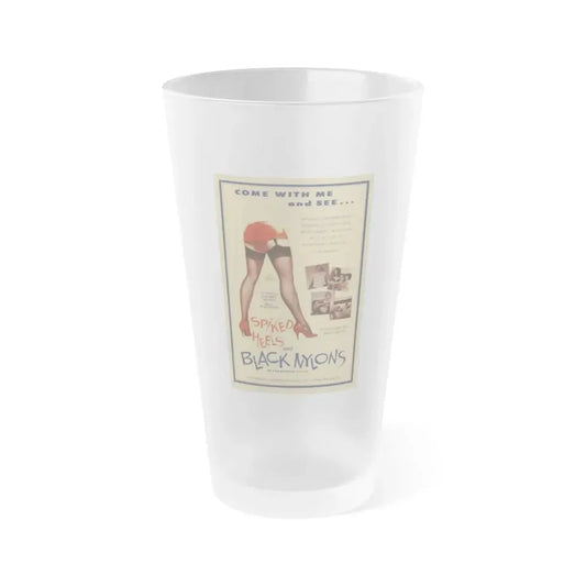 SPIKED HEELS AND BLACK NYLONS 1967 Movie Poster - Frosted Pint Glass 16oz 16oz Frosted - Go Mug Yourself