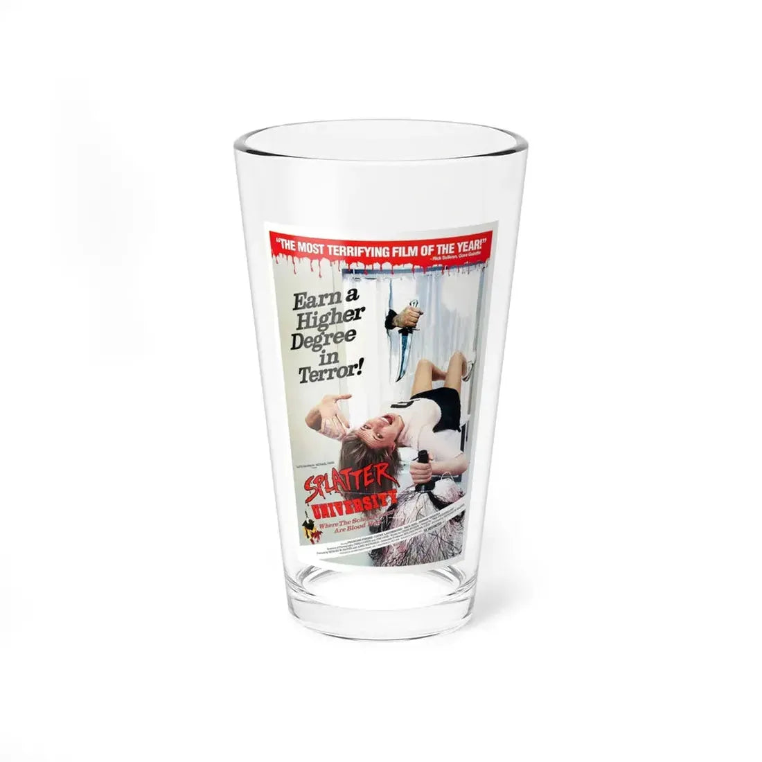 SPLATTER UNIVERSITY 1984 Movie Poster - Pint Glass 16oz 16oz - Go Mug Yourself