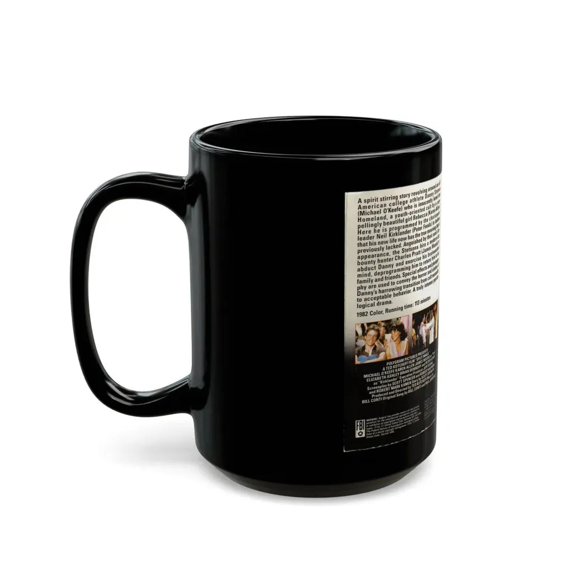 SPLIT IMAGE POLYGRAM PICTURES (VHS COVER) - Black Coffee Mug - Go Mug Yourself