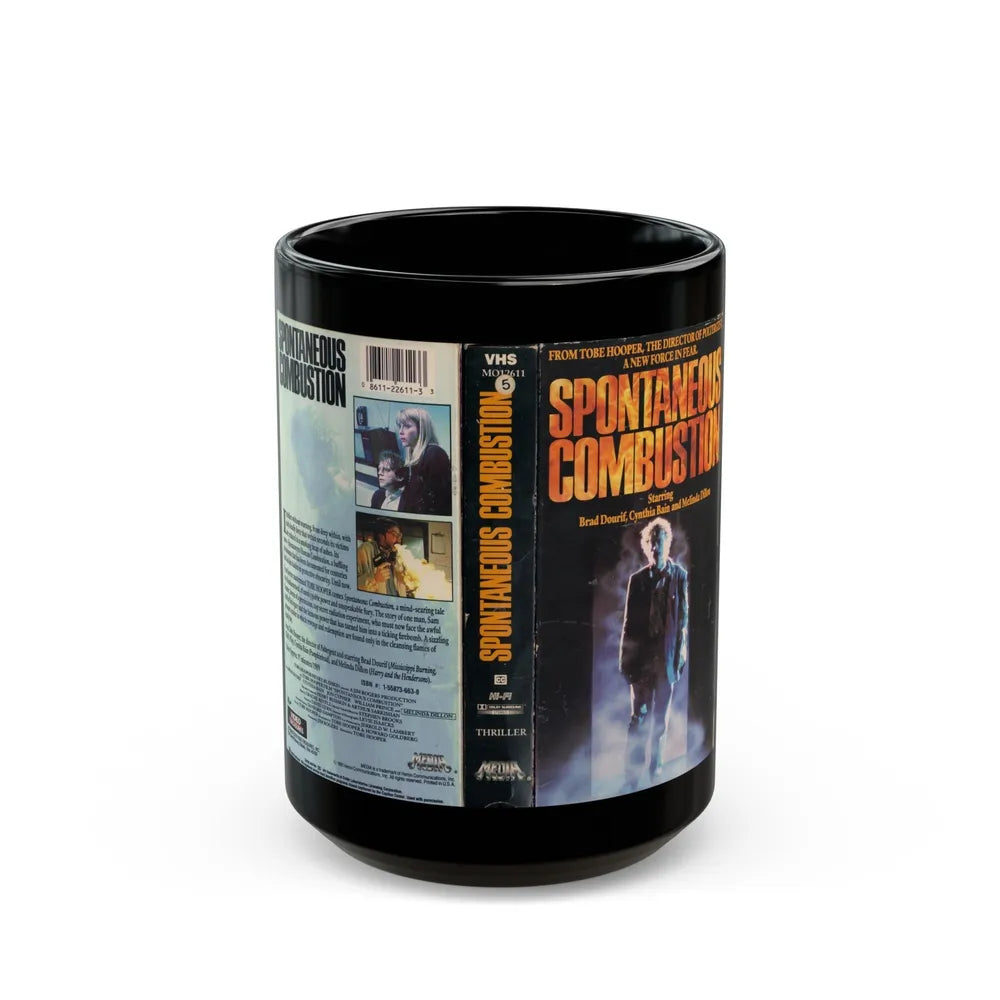 SPONTANEOUS COMBUSTION (VHS COVER) - Black Coffee Mug-15oz-Go Mug Yourself