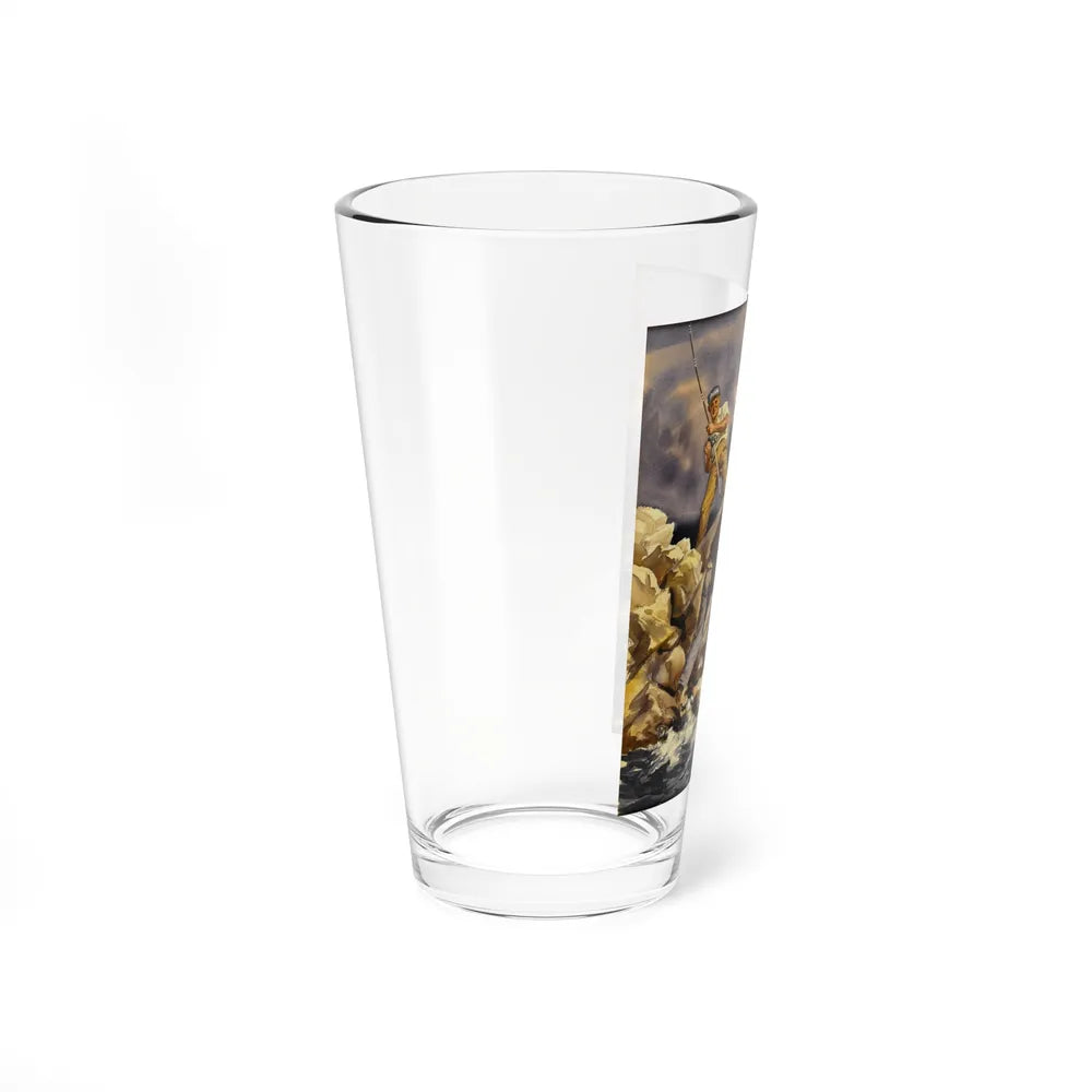 Sports Afield original cover illustration, circa 1948 (Magazine Illustration) Pint Glass 16oz - Go Mug Yourself