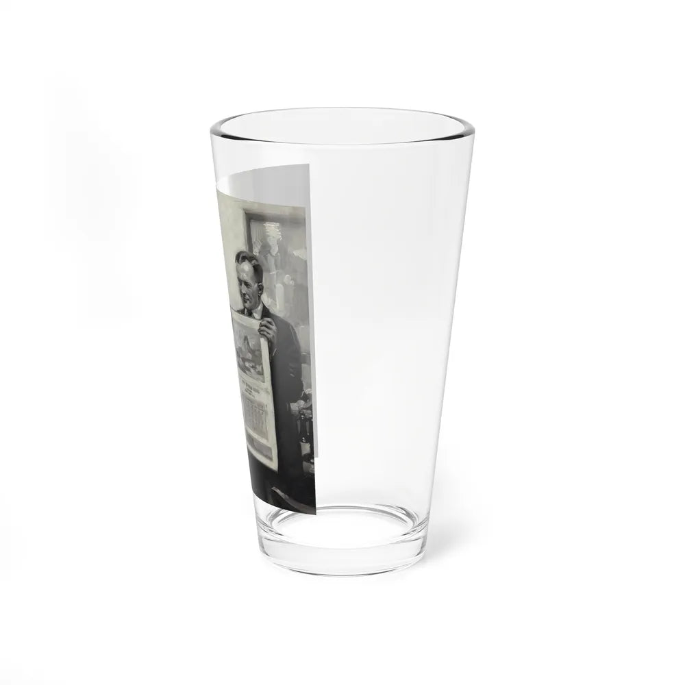 Spreading the News (Magazine Illustration) Pint Glass 16oz - Go Mug Yourself