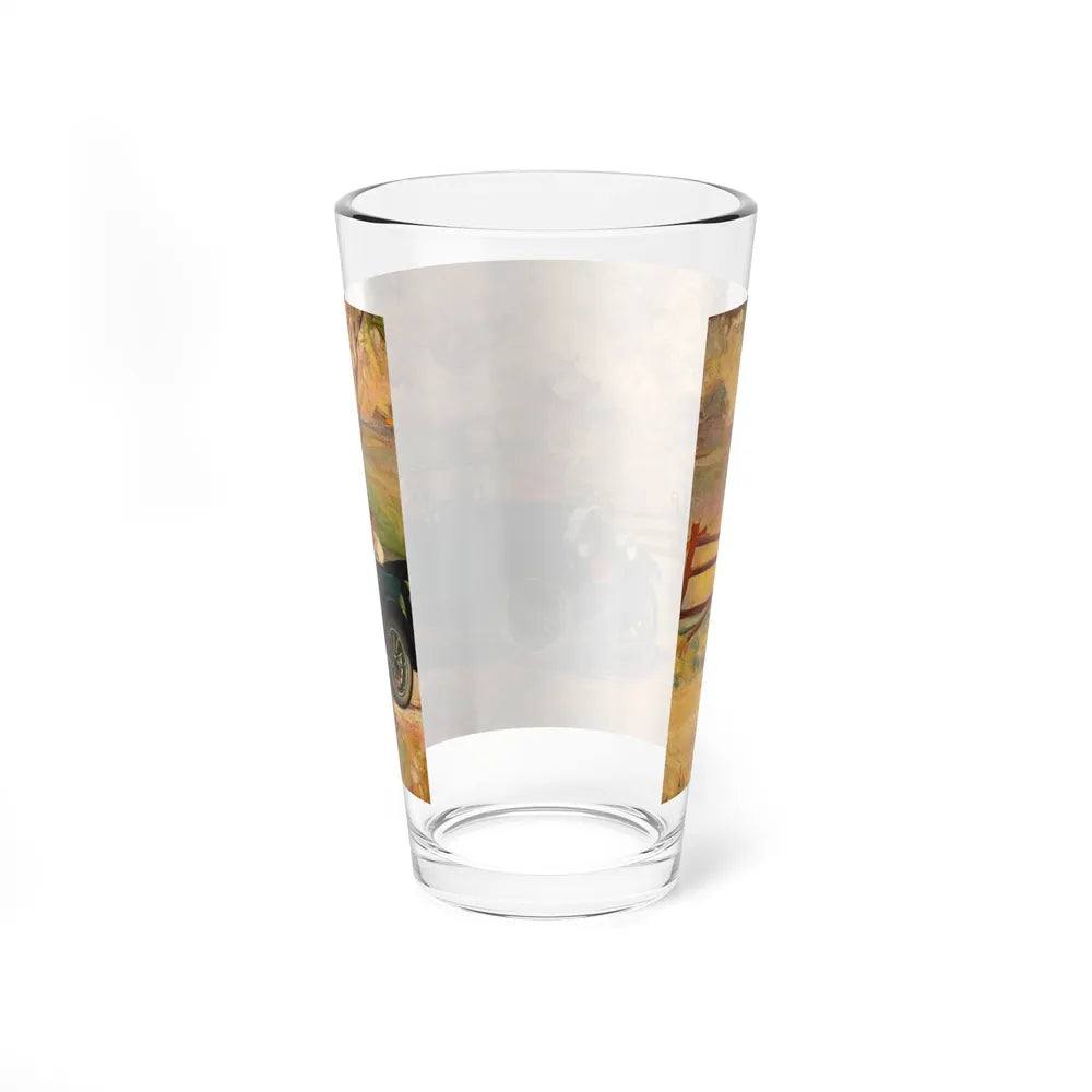 Spring Drive, Buick motor car ad illustration (Magazine Illustration) Pint Glass 16oz - Go Mug Yourself