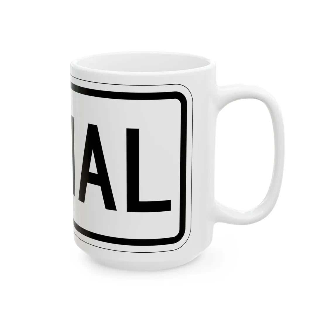 Spur plate es (Puerto Rico) (Road Sign) White Coffee Mug - Go Mug Yourself