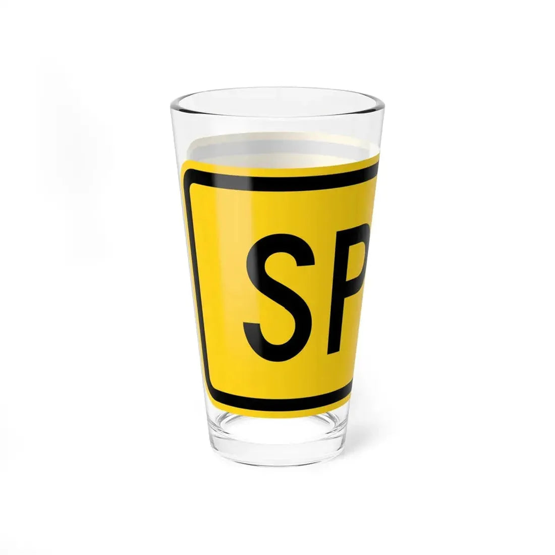 Spur plate Wyoming (Wyoming) (Road Sign) Pint Glss 16oz - Go Mug Yourself
