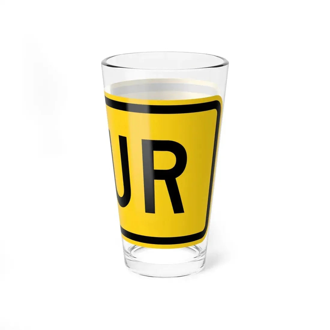 Spur plate Wyoming (Wyoming) (Road Sign) Pint Glss 16oz - Go Mug Yourself