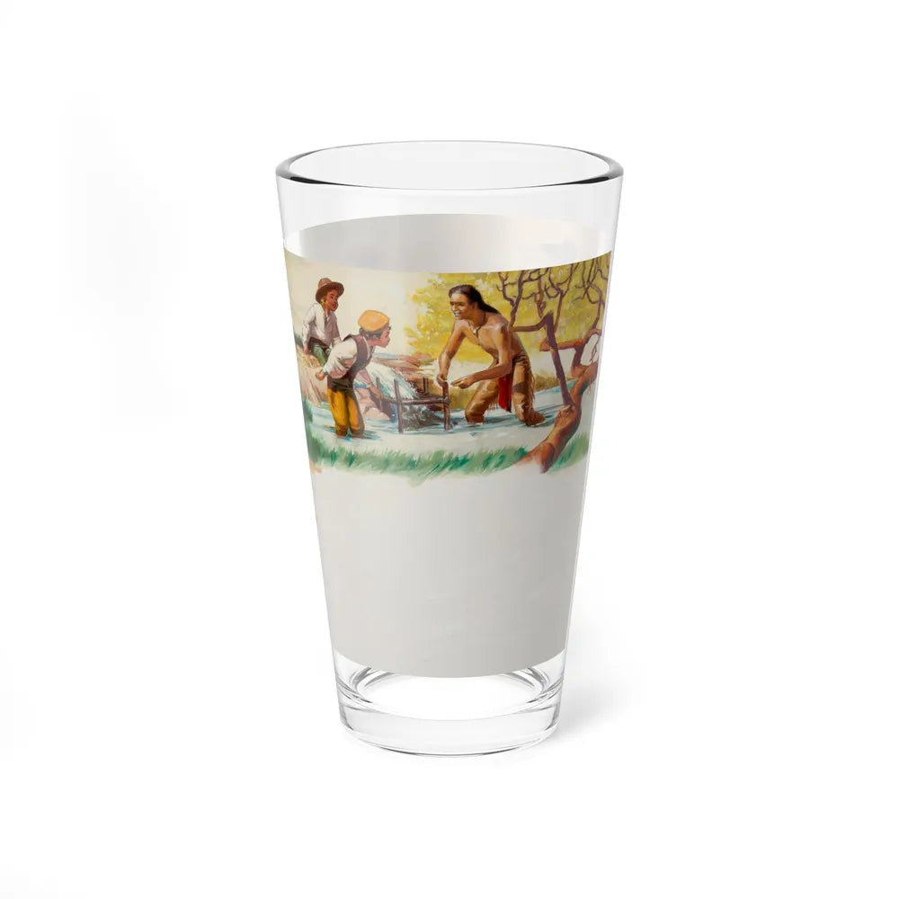 Squanto and the Miracle of Thanksgiving, interior illustrations (11), 2012 (Magazine Illustration) Pint Glass 16oz - Go Mug Yourself