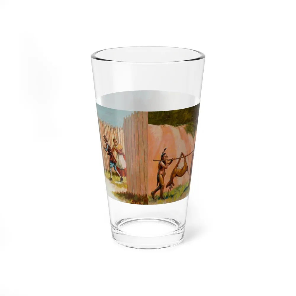Squanto and the Miracle of Thanksgiving, interior illustrations (13), 2012 (Magazine Illustration) Pint Glass 16oz - Go Mug Yourself