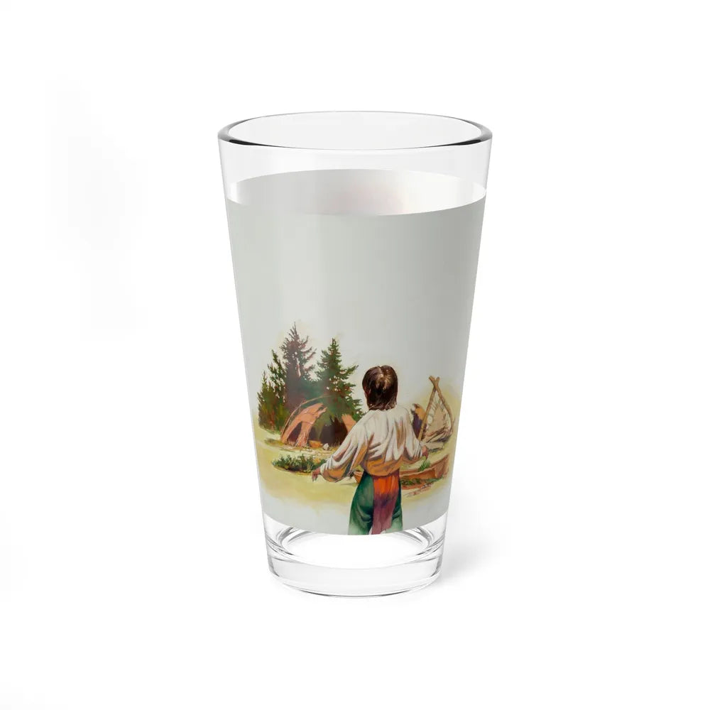 Squanto and the Miracle of Thanksgiving, interior illustrations (14), 2012 (Magazine Illustration) Pint Glass 16oz - Go Mug Yourself