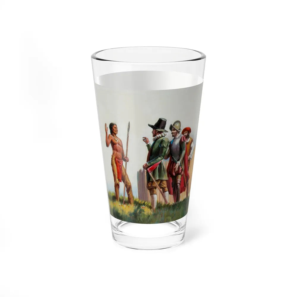 Squanto and the Miracle of Thanksgiving, interior illustrations (15), 2012 (Magazine Illustration) Pint Glass 16oz - Go Mug Yourself
