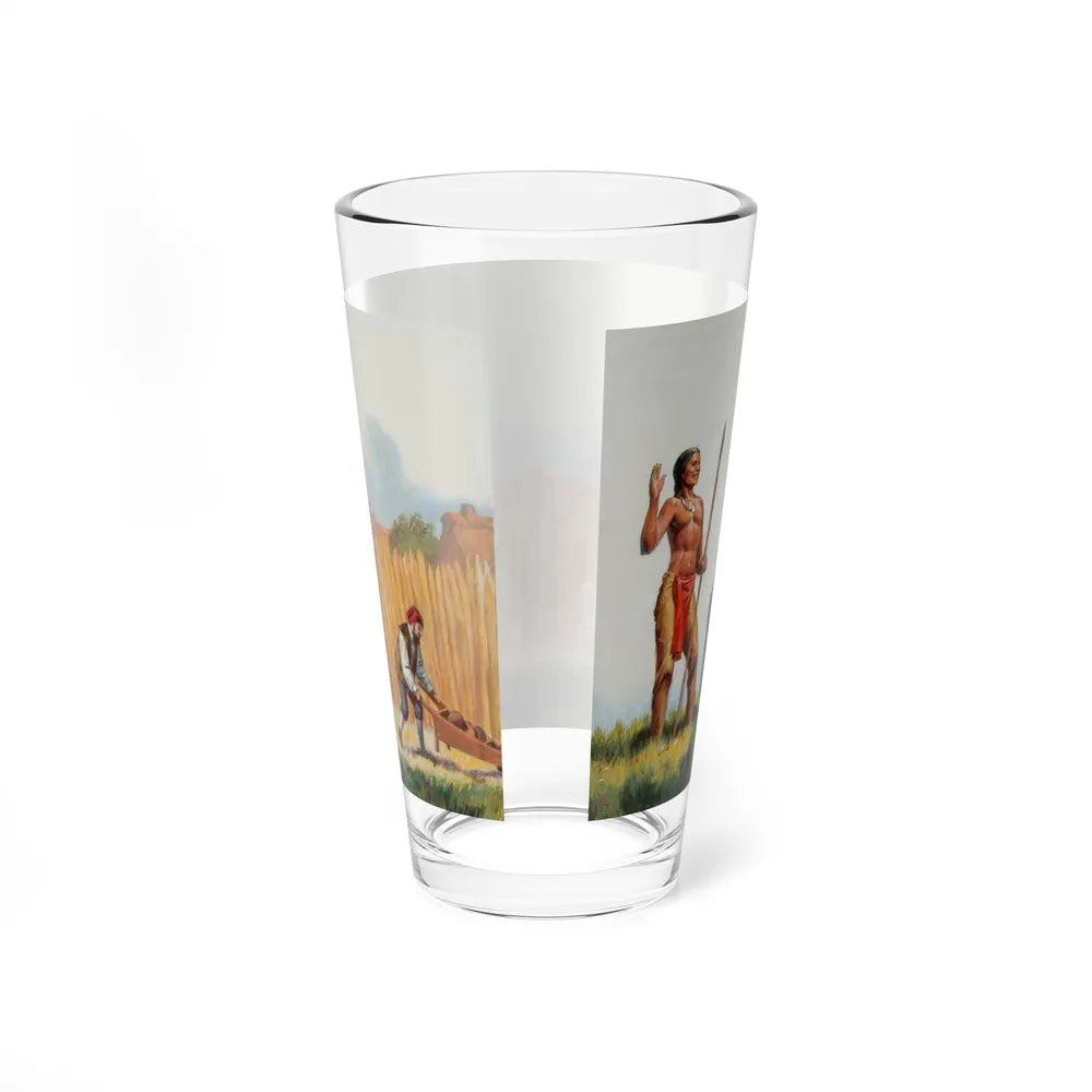 Squanto and the Miracle of Thanksgiving, interior illustrations (15), 2012 (Magazine Illustration) Pint Glass 16oz - Go Mug Yourself