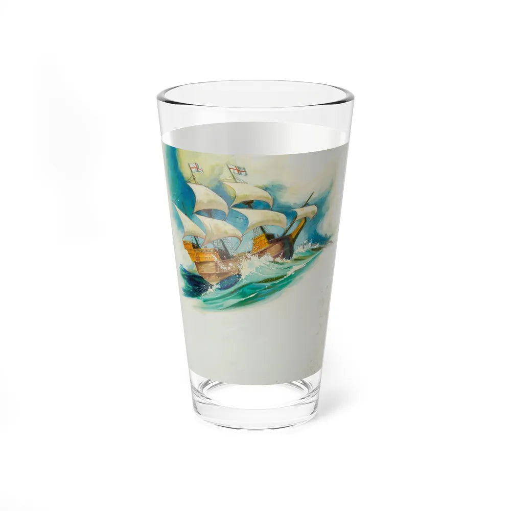 Squanto and the Miracle of Thanksgiving, interior illustrations (16), 2012 (Magazine Illustration) Pint Glass 16oz - Go Mug Yourself