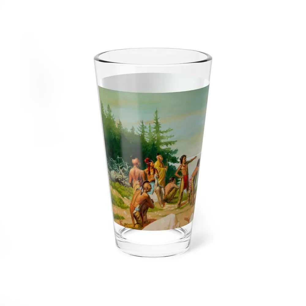 Squanto and the Miracle of Thanksgiving, interior illustrations (6), 2012 (Magazine Illustration) Pint Glass 16oz - Go Mug Yourself