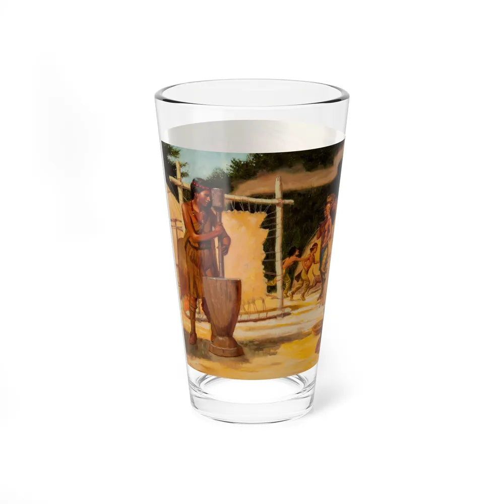 Squanto and the Miracle of Thanksgiving, interior illustrations (8), 2012 (Magazine Illustration) Pint Glass 16oz - Go Mug Yourself