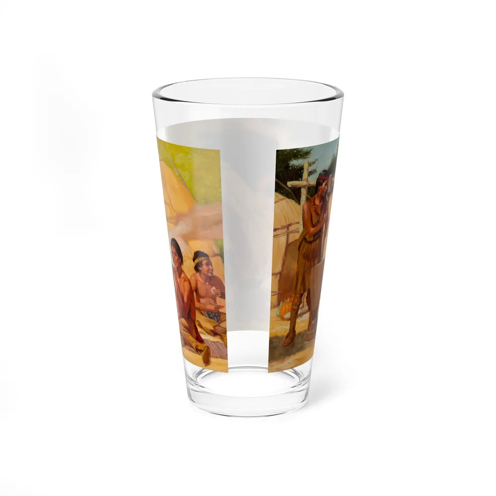 Squanto and the Miracle of Thanksgiving, interior illustrations (8), 2012 (Magazine Illustration) Pint Glass 16oz - Go Mug Yourself