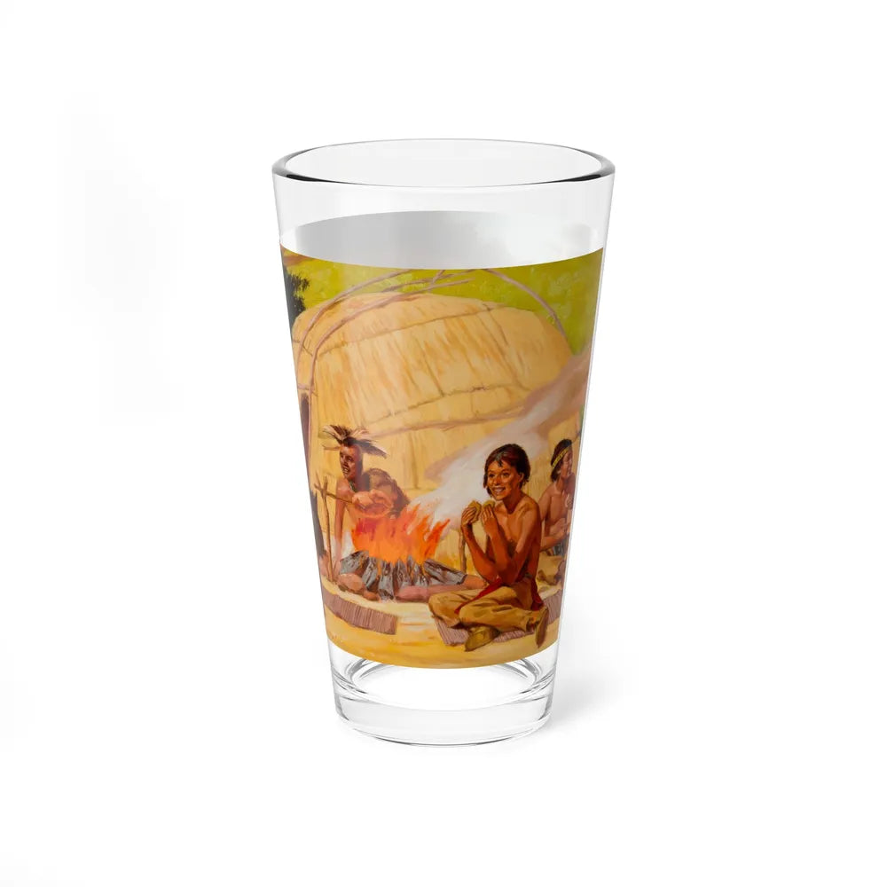 Squanto and the Miracle of Thanksgiving, interior illustrations (8), 2012 (Magazine Illustration) Pint Glass 16oz - Go Mug Yourself