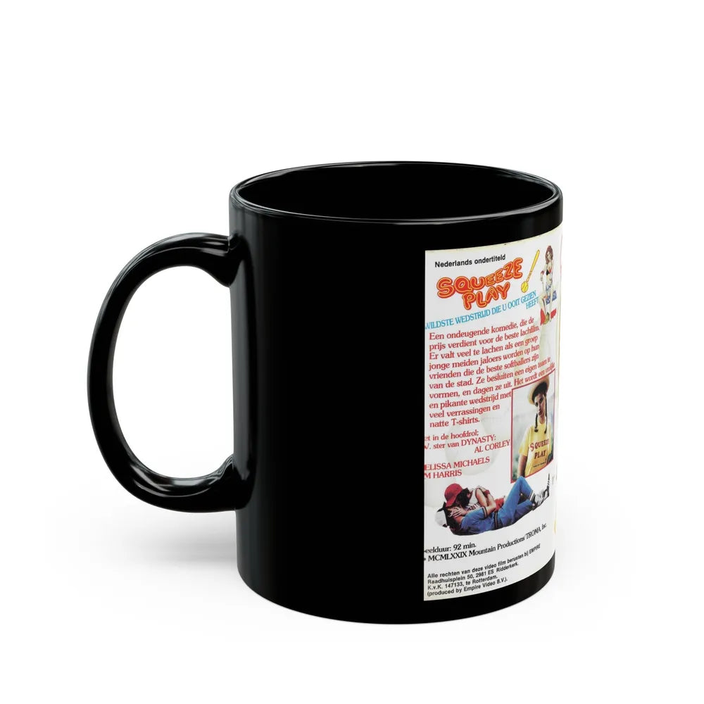 SQUEEZE PLAY (VHS COVER) - Black Coffee Mug-Go Mug Yourself