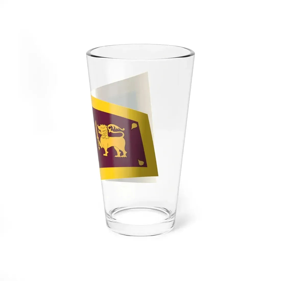 Sri Lanka Flag - iconic waving (Sri Lanka) Pint Glass 16oz - Go Mug Yourself