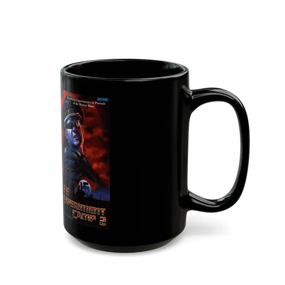 SS EXPERIMENT CAMP NAZI EXPLOITATION (VHS COVER) - Black Coffee Mug - Go Mug Yourself