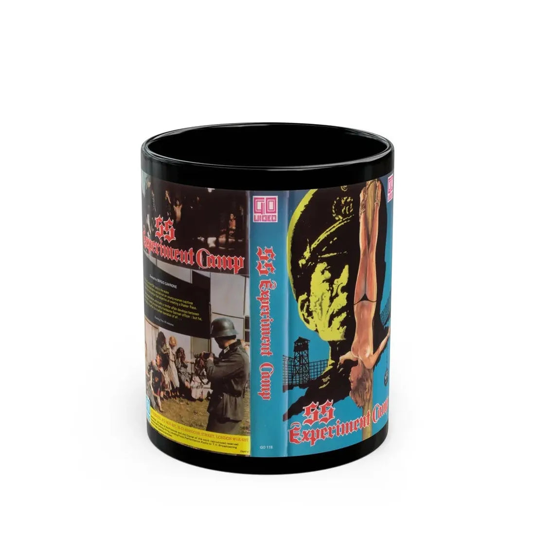 SS EXPERIMENT CAMP NAZIXPLOIATION (VHS COVER) - Black Coffee Mug 11oz - Go Mug Yourself