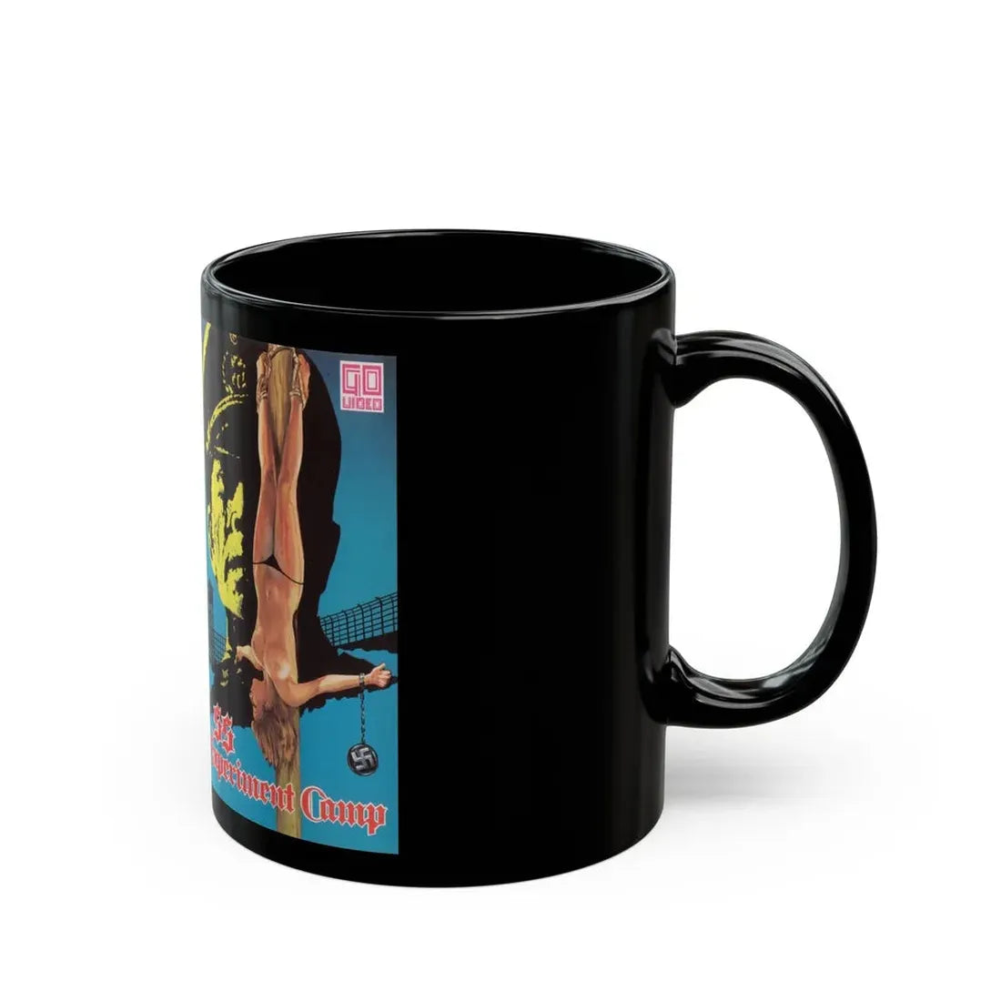 SS EXPERIMENT CAMP NAZIXPLOIATION (VHS COVER) - Black Coffee Mug - Go Mug Yourself