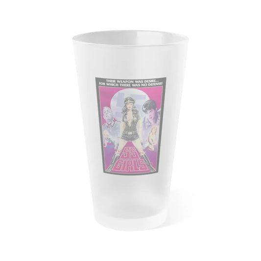 SS GIRLS 1977 Movie Poster - Frosted Pint Glass 16oz 16oz Frosted - Go Mug Yourself