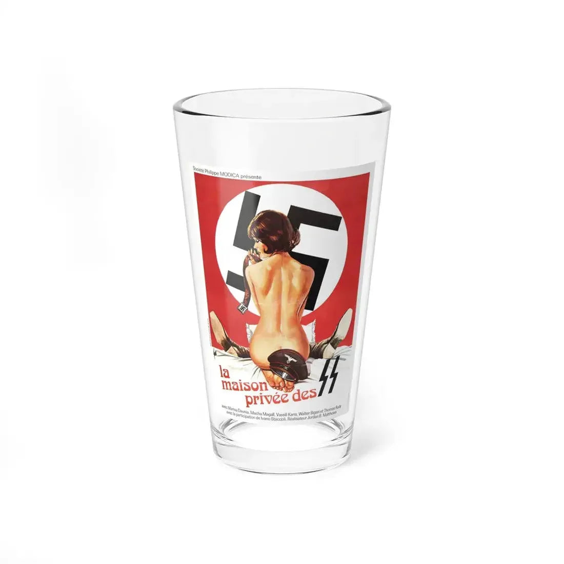 SS GIRLS (FRENCH) 1977 Movie Poster - Pint Glass 16oz 16oz - Go Mug Yourself