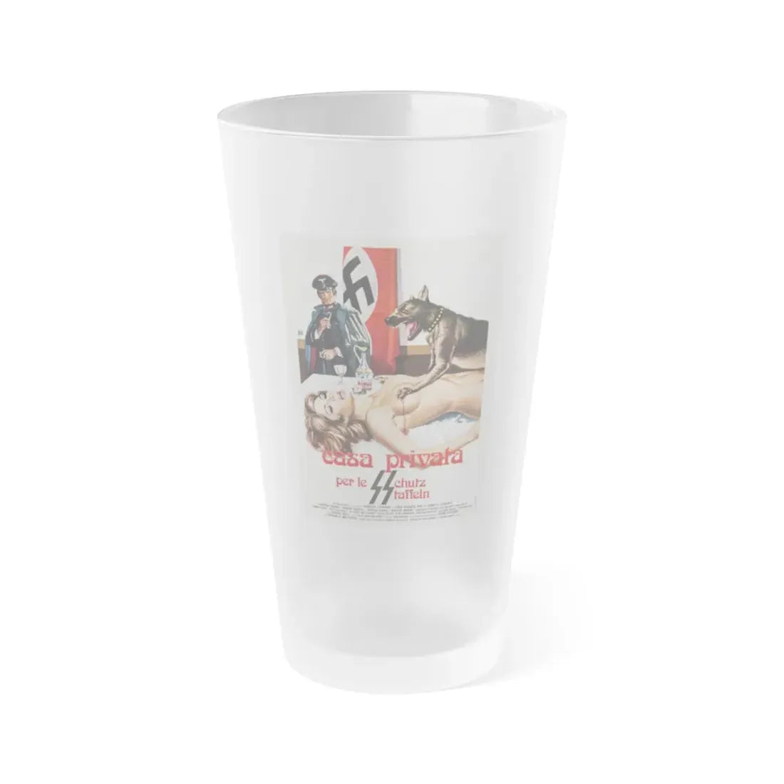 SS GIRLS (ITALIAN) 1977 Movie Poster - Frosted Pint Glass 16oz 16oz Frosted - Go Mug Yourself
