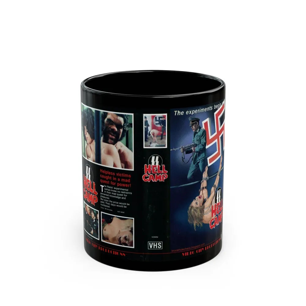 SS HELL CAMP (VHS COVER) - Black Coffee Mug-11oz-Go Mug Yourself