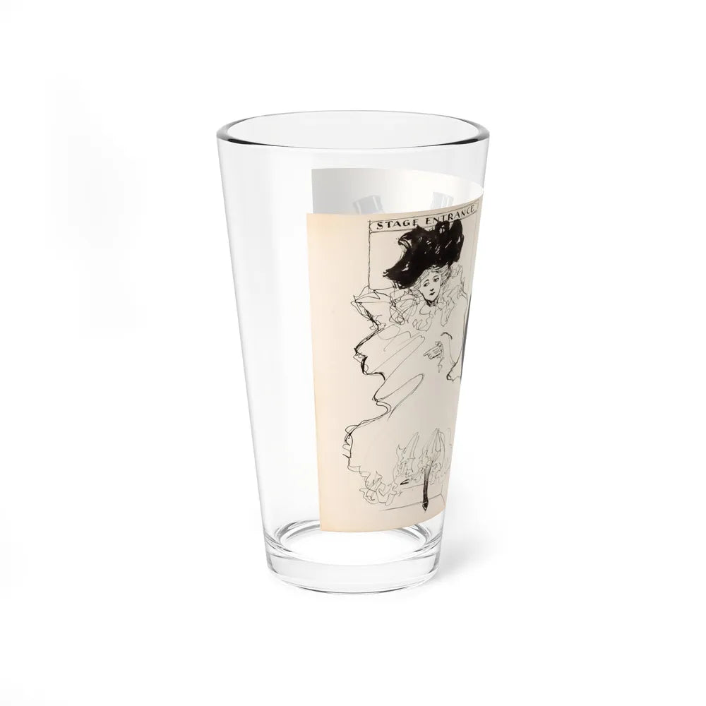 Stage Entrance (1907) (Magazine Illustration) Pint Glass 16oz - Go Mug Yourself